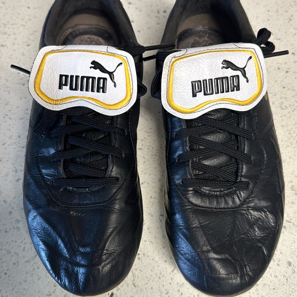 Puma King New Version Black and White Soccer Cleats